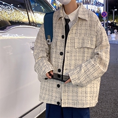 JK6088/P55秋装新款小香风夹克男宽松潮流韩版学生大码外套上衣男，男装夹克，电商A141