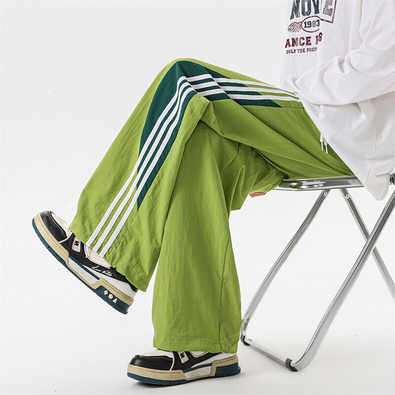8XL-M加绒加厚条纹工装裤束脚休闲阔腿美式运动裤男K9116P58控78,男装休闲裤,电商D206-1