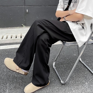 黑色冲锋裤男款美式hiphop裤子直筒夏季薄款户外登山休闲阔腿长裤图片
