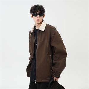 2025春休闲痞帅工装翻领夹克潮流外套得物二开XZ301b-2-JK2585P78