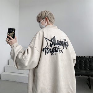 23秋款美式复古麂皮绒飞行棒球服男女夹克外套JF251-P80控108图片