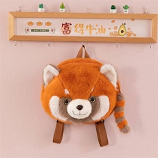 佳旺毛绒玩具1 可爱卡通毛绒小熊猫浣熊斜挎包单肩包网红创意新款潮流熊猫背包