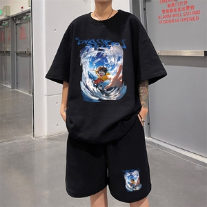 ！2025夏季新款男士华夫格短袖套装百搭一套HTZ81P50图片