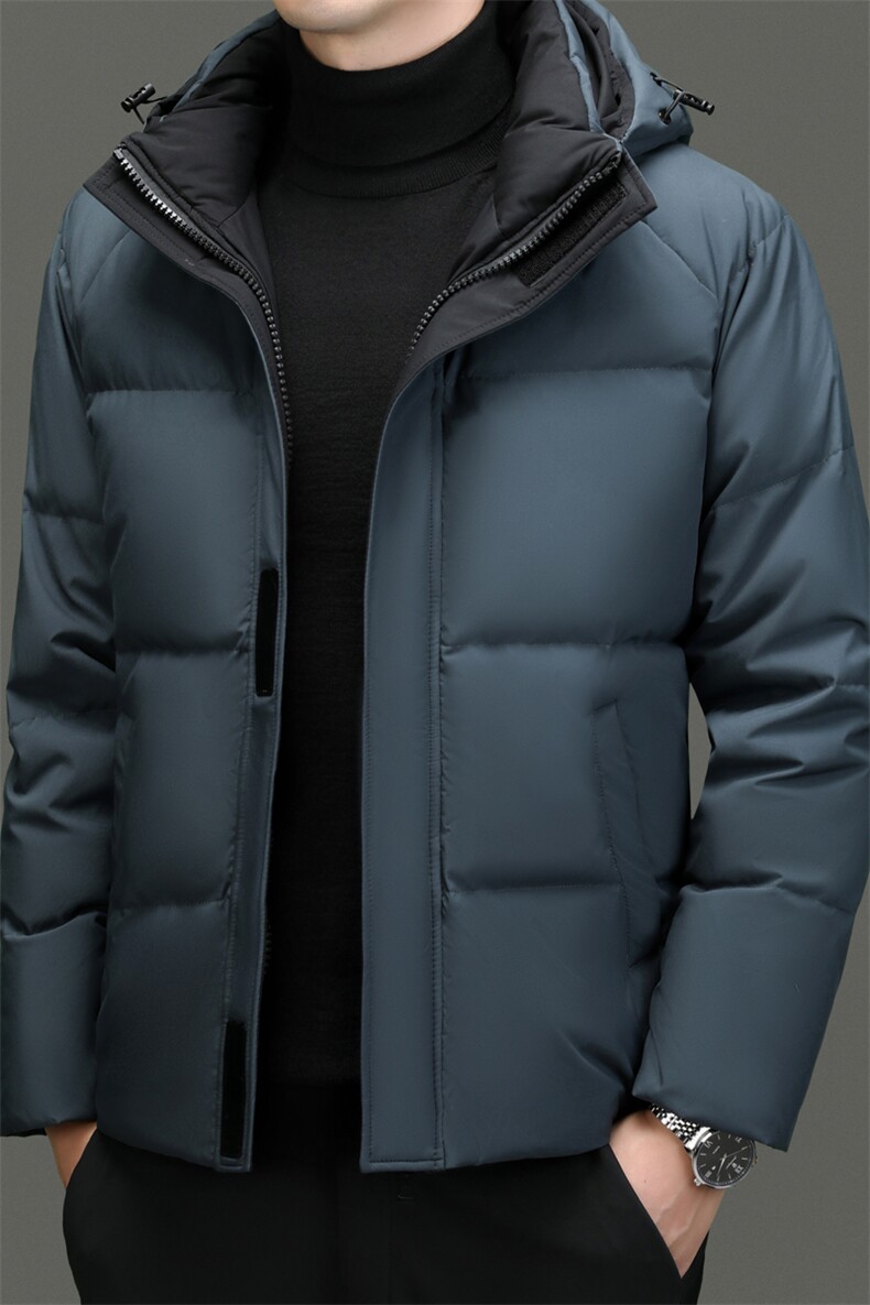 冬季男士鸭绒羽绒服时尚面包服保暖加绒男品质潮服可脱卸帽外套,男装羽绒服,钱塘6003（原4033）