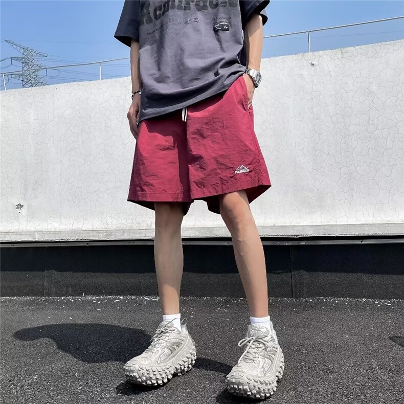 邹刺绣速干短裤男大码休闲中裤机能山系户外五分裤子DK5539,男装休闲裤,星座1116A-1（原606A）