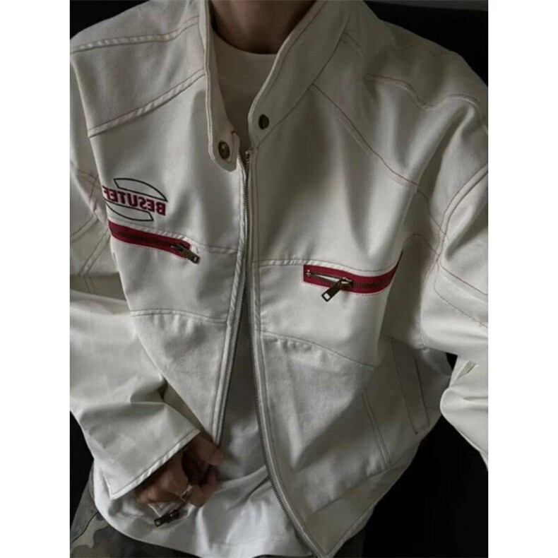 DW6710-P70美式工装机车服夹克男女春秋季潮牌pu皮外套-网图现货,男装夹克,星座603-2