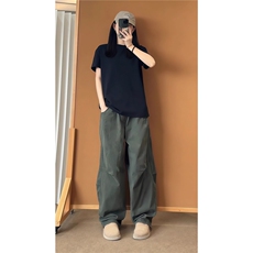 美式街头秋季立体剪裁设计感直筒裤潮牌百搭休闲裤子男WLG166-P48，男装休闲裤，星座1008