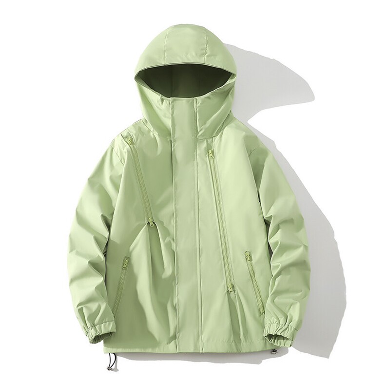 春季户外冲锋衣男宽松男士连帽外套防水夹克大码A266-JK8018-P45，男装夹克，电商A266