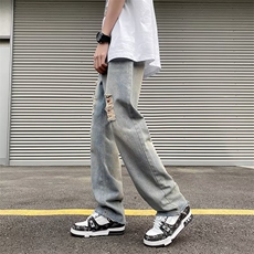 美式牛仔裤男春秋新款休闲直筒裤E618P38，男装牛仔裤，星座1116-2