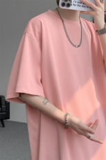 8XL-M高品质重磅棉光版纯色短袖T恤百搭款半截袖五分袖DX332特P23，男装T恤，电商D206-1