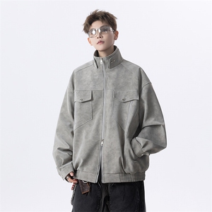 现货 直播 新款皮夹克男士复古机车外套上衣 JK306 P80图片