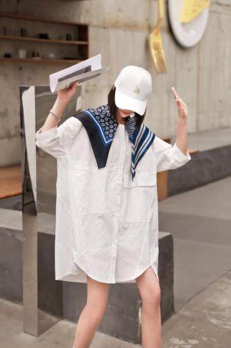 披肩衬衣裙，女装，C&B