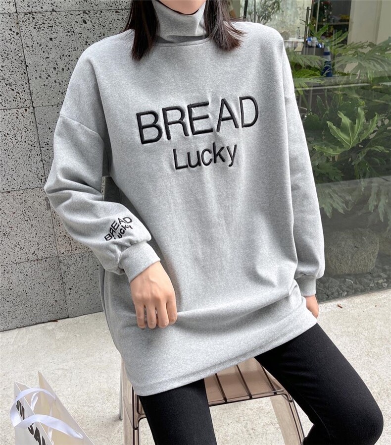 冬季加厚绒高领中长款打底Ｔ，其它，卡琪涩