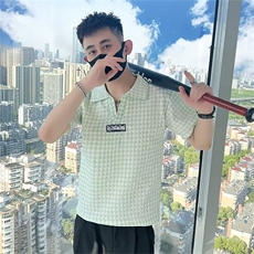 翻领黑白T恤上衣短袖撞色原版质量M-3XLM-3XLT138，男装T恤，星座1116A-2（原606A-1）