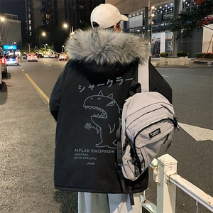 MM48092-P130冬季大毛领棉衣男士大码加厚棉袄男棉服