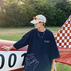 Q11133-P30春夏季七分袖t恤男大码五分袖男短袖中袖，男装T恤，电商A040
