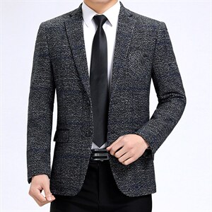 2023秋季新款男士西服商务中年便服单西薄款小西装外套时尚百搭图片