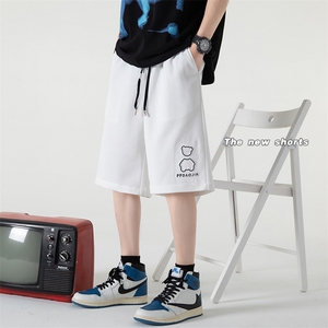 2023夏无影墙华夫格钢印反光炫彩小熊男休闲五分短裤DK28637-P28