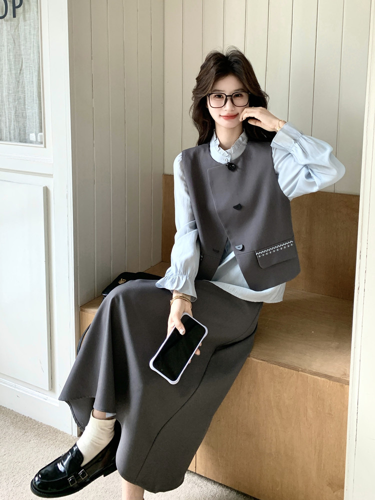 新品现货法式休闲套装三件套2C271-9602-P185-K298,女装套装/套裙,2C271