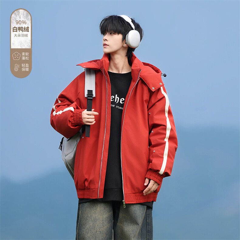 Y8876-P248L-9XL新标90绒冬季新款大码连帽羽绒服,男装羽绒服,星座109