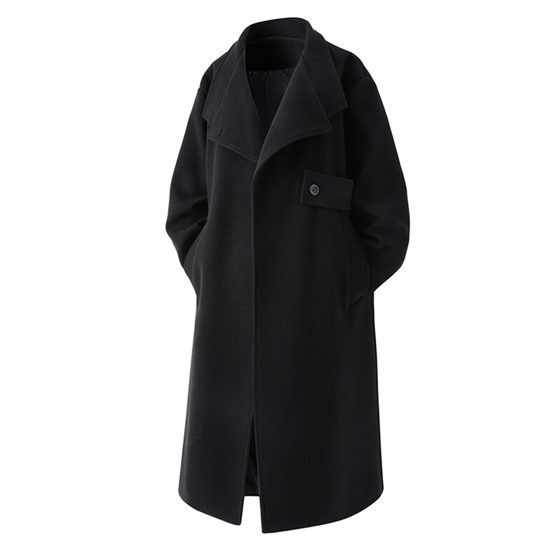 原创毛呢大衣男中长款风衣男长款大码男F729款P125立体3DC，男装风衣，星座401