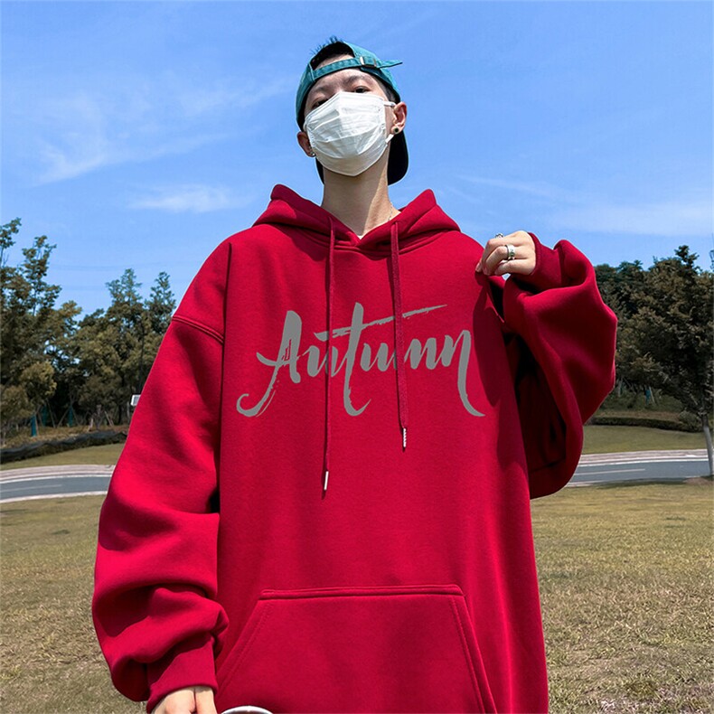 抖音得物供货可提供视频春装重磅美式宽松连帽卫衣DL2400,男装卫衣,电商A486-1