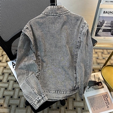 重工拼接短款牛仔外套潮牌欧美街头机车服夹克男8636P72，男装夹克，星座410-2