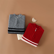 男女通用儿童长袖舒适时尚，童装儿童羊毛衫，牧雅羊绒