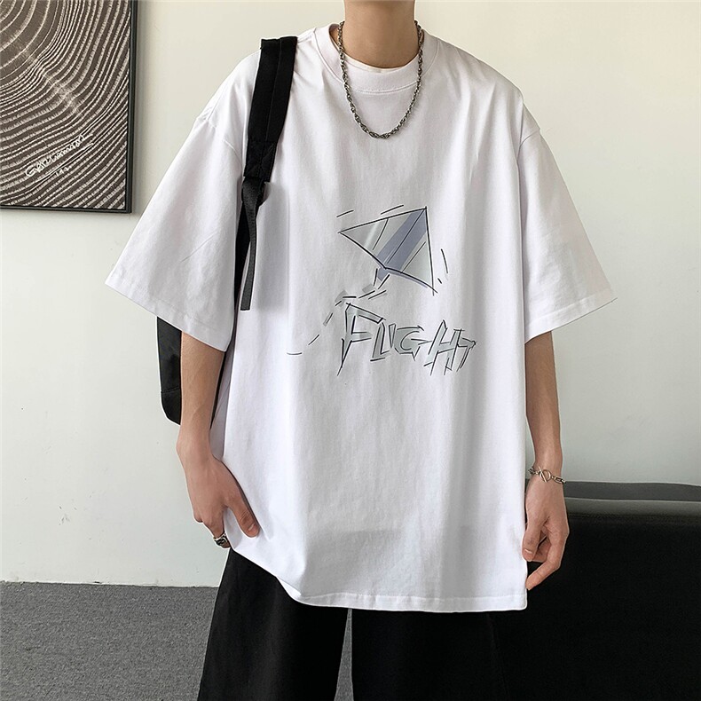 春夏大皂景重磅纯棉印花短袖T恤大码 XZ604-DT203-P25控38图片
