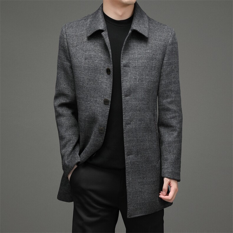 CSYM99701钱塘2020-2中年男士新款商务休闲简约毛呢外套P255图片