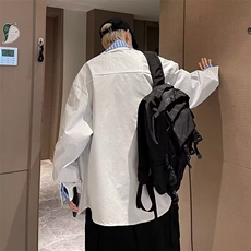 新款日系潮流时尚简约气质夹克外套长袖衬衫尖领小清新LS511P52，男装夹克，星座1013-5