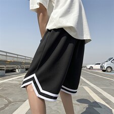 夏季港风2025新款男运动休闲直筒沙滩短裤D201-DM150-P30，男装牛仔裤，电商D321-1