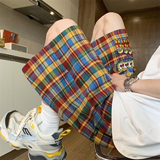 多巴胺刺绣短裤男夏季宽松直筒五分裤FSDK248M-5XL特P30控58，男装牛仔裤，电商B219B