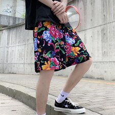 DK2024夏季男士休闲大码人造棉纱透气凉爽东北大花短裤风潮，男装休闲裤，星座115A(原星座507）