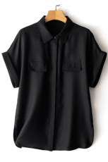 新款简约气质百搭短袖衬衫女宽松休闲上衣，女装衬衫，瑞上羊绒