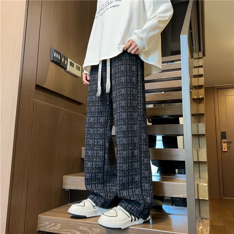 秋季新款新品扎染工装休闲裤美式高街泼墨直筒长裤K2559*P35控58,男装工装外套,星座227-1