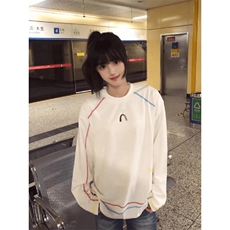 美式高街解构工艺速干长袖T恤衫男女款防晒上衣户外运动骑行服潮，男装防晒衣，电商A486