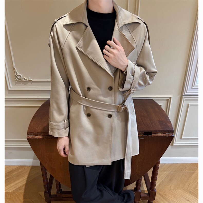 可脱卸帽风衣外套男2025秋季新款中长款大衣XZ514-2-FY2611-P118，男装风衣，星座514-2(原B239)