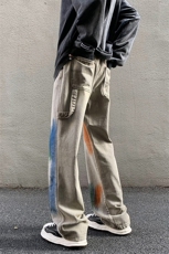 高街insi美式hiphop直筒涂鸦牛仔工装裤货号K671P60，男装牛仔裤，电商A063