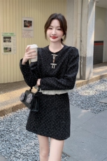 初春小香风套装2025秋季新款女富家千金法式高级感气质套装裙，女装套装/套裙，霓裳依族