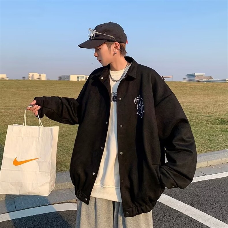 秋季青春流行男夹克文艺潮麂皮绒外套YJK05P58,男装夹克,星座1116-2