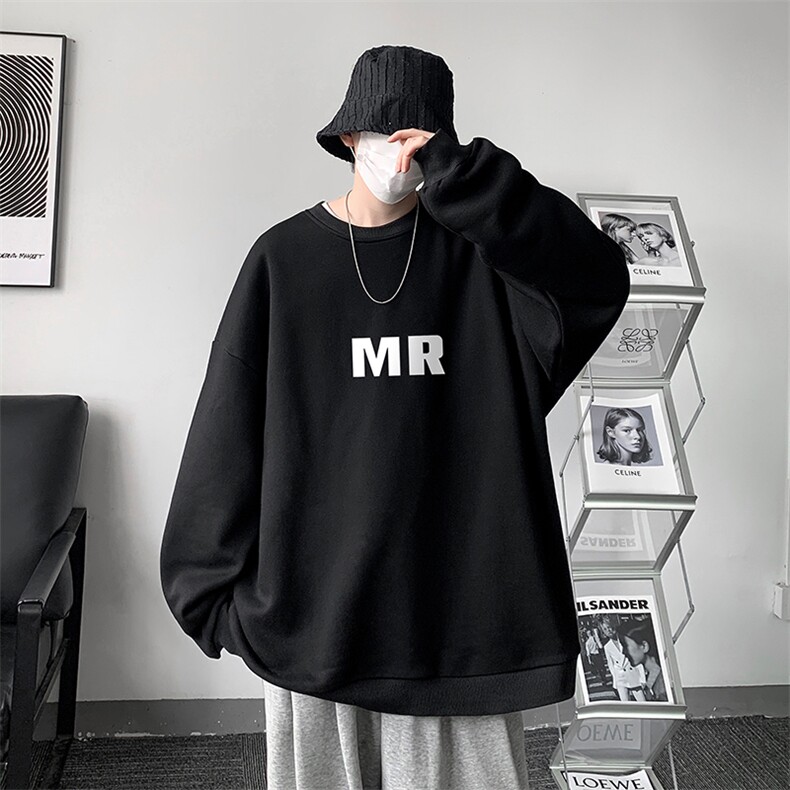 圆领卫衣男大码加厚加绒长袖t恤男S6253-P28加绒款-P33,男装卫衣,电商A040