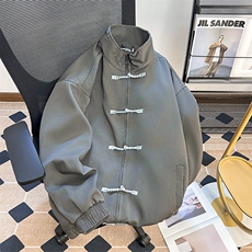 秋冬季新中式复古百搭潮外套男女潮牌宽松休闲风工装夹克，男装工装外套，星座1013