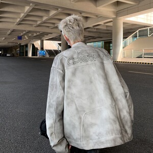 皮衣男士韩版潮流高街帅气百搭2024秋冬新款ins外套W6064-P84图片