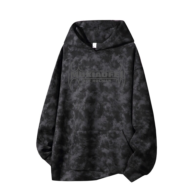 得物供货、重磅420克现货麂皮绒扎染卫衣HD019-1-WL25280ZR-P45,男装卫衣,电商019-1