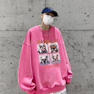 美式潮牌重磅水洗做旧连帽卫衣力推大码男XZ517A-2-Y7755-P58图片