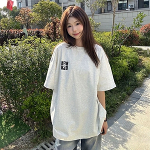 万针全刺绣工艺抖音得物高品质260克重磅纯棉双纱美式高街短袖T恤