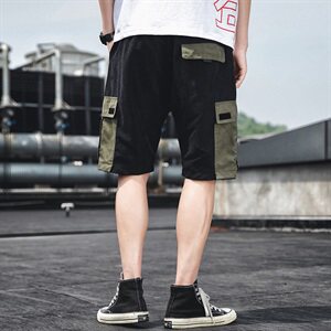 2021夏季男士工装短裤新款韩版五分休闲运动裤宽松裤子男D图片