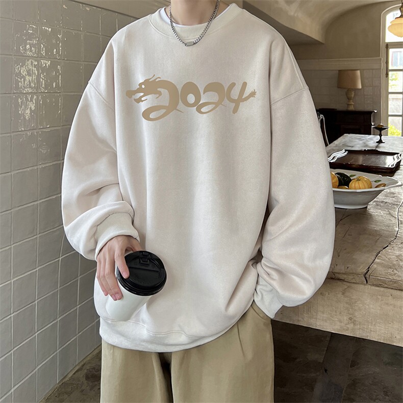 量大优可提供视频麂皮绒卫衣圆领HD019-1-LPYL4118-P30,男装卫衣,电商019-1