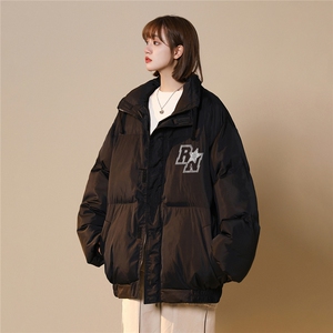 中性凯旋白鸭绒22冬季时尚印花保暖抽绳立领羽绒服YR216P195控258图片